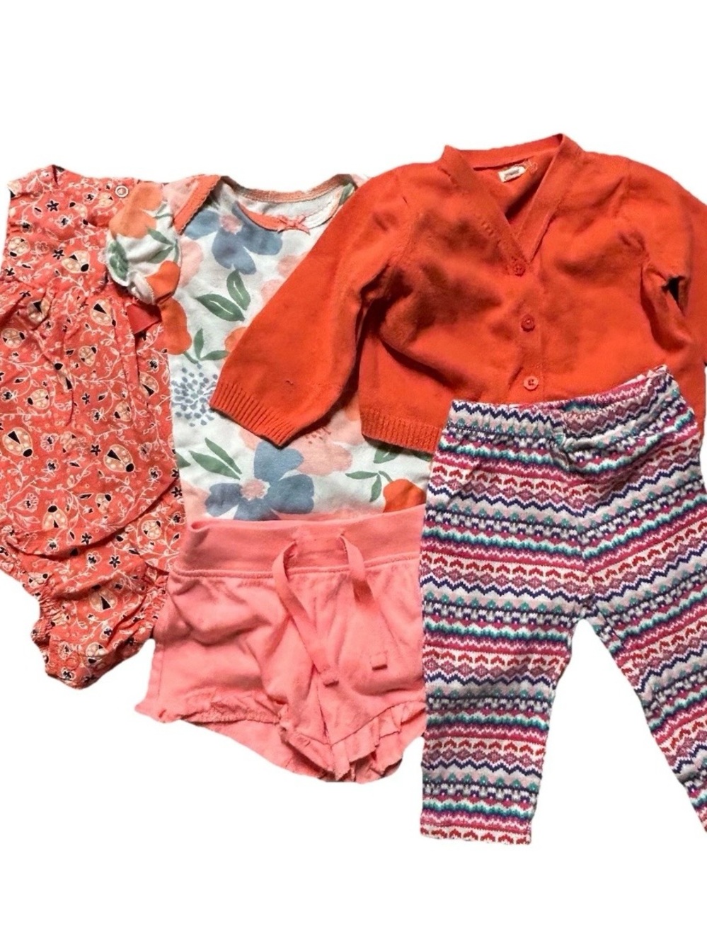 Baby Girl Summer Clothing Bodysuits Shorts Leggings Cardigan Size 3-6 Months